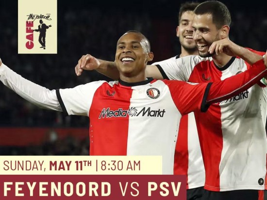 Catch Feyenoord vs PSV Live at Café the Plaza!