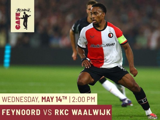 Catch Feyenoord vs RKC Waalwijk Live at Café the Plaza!