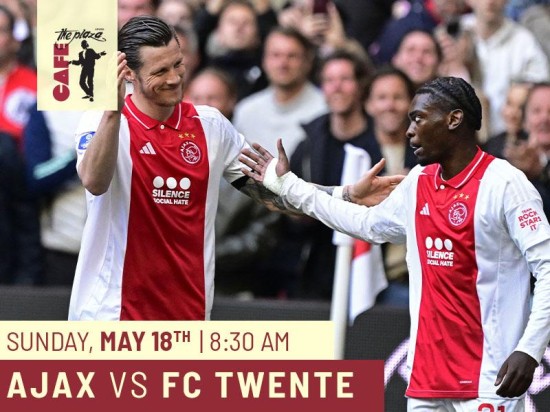 Catch the Ajax vs FC Twente Showdown Live at Cafe the Plaza!