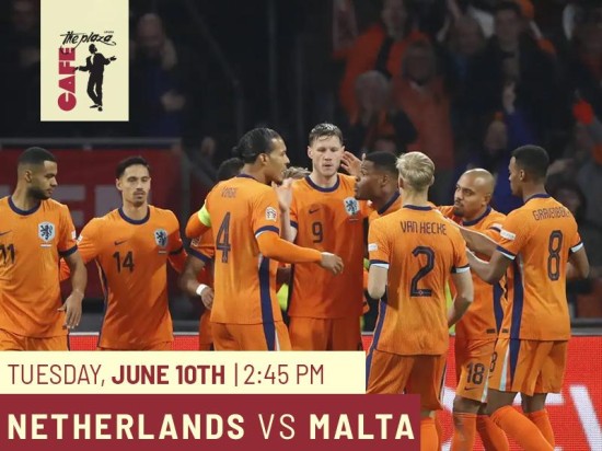 Watch the Netherlands vs Malta Live at Café the Plaza