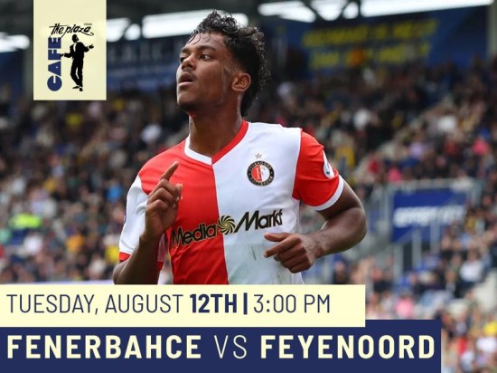 Champions League Action Live at Café the Plaza: Fenerbahce vs Feyenoord