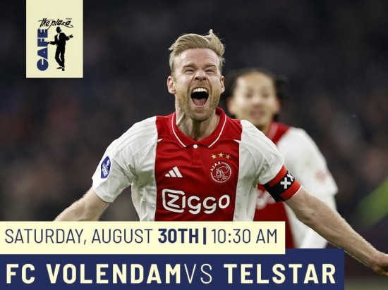 Catch FC Volendam vs Ajax Live at Café the Plaza