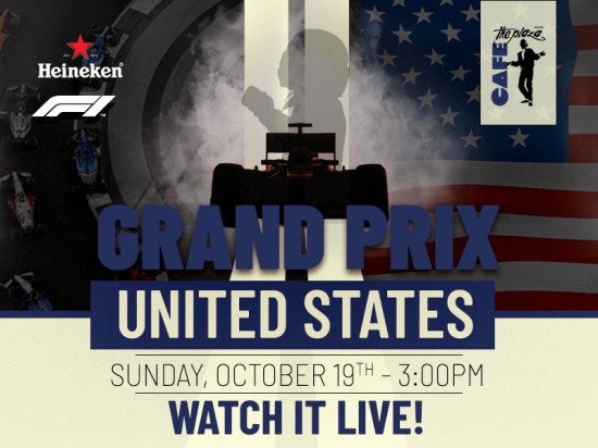 Watch the Formula 1 United States Grand Prix Live at Café the Plaza
