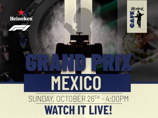 Watch the Formula 1 Mexico Grand Prix Live at Café the Plaza