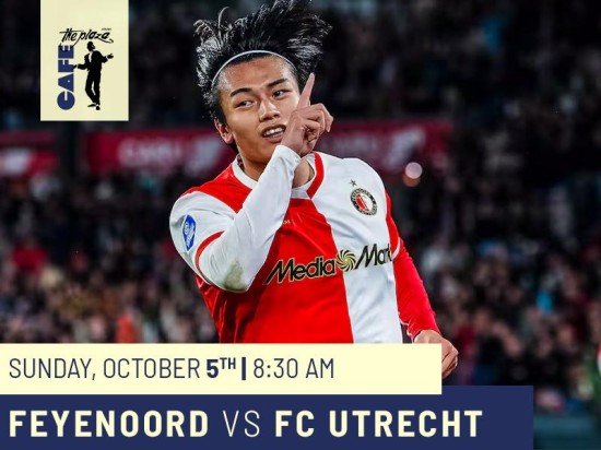 Watch Feyenoord vs FC Utrecht Live at Café the Plaza