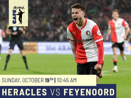 Catch the Eredivisie Action: Heracles vs Feyenoord Live at Café the Plaza