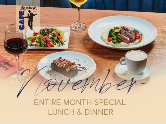 Café the Plaza November Special: 3-Course Menu for Afl. 49