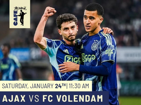 Ajax vs FC Volendam — Eredivisie Live at Café the Plaza