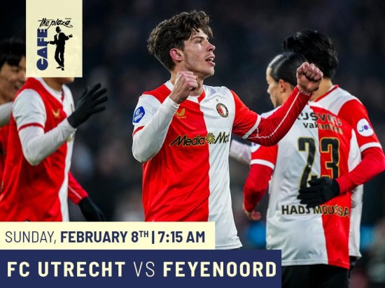 FC Utrecht vs Feyenoord — Eredivisie Live at Café the Plaza