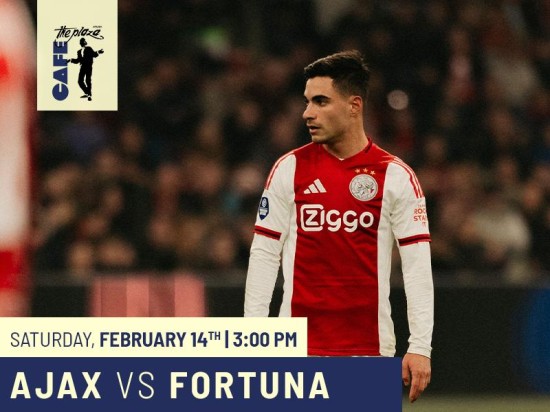 Eredivisie Live at Café the Plaza: Ajax vs Fortuna