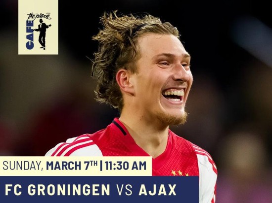Watch FC Groningen vs Ajax Live at Café the Plaza