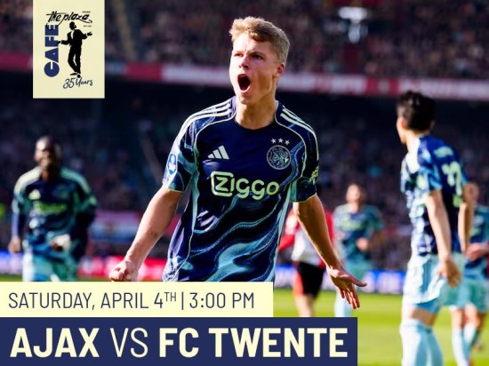 Ajax vs FC Twente Live at Café the Plaza