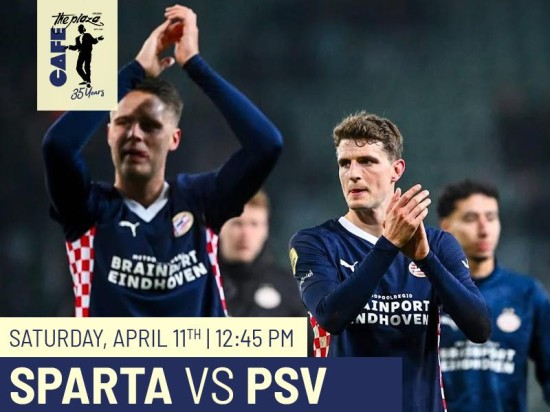 Eredivisie Live at Café the Plaza: Sparta vs PSV